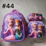 bolso tripack 3pcs bolso+cartuchera+lonchera 16pulga(con luces 14.50$ ))