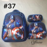 bolso tripack 3pcs bolso+cartuchera+lonchera 16pulga(con luces 14.50$ ))