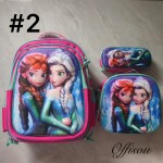 bolso tripack 3pcs bolso+cartuchera+lonchera 16pulga(con luces 14.50$ ))