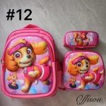 bolso tripack 3pcs bolso+cartuchera+lonchera 16pulga(con luces 14.50$ ))