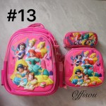 bolso tripack 3pcs bolso+cartuchera+lonchera 16pulga(con luces 14.50$ ))