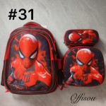bolso tripack 3pcs bolso+cartuchera+lonchera 16pulga(con luces 14.50$ ))