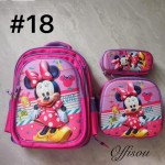 bolso tripack 3pcs bolso+cartuchera+lonchera 16pulga(con luces 14.50$ ))