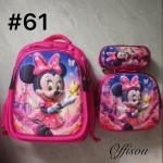 bolso tripack 3pcs bolso+cartuchera+lonchera 16pulga(con luces 14.50$ ))