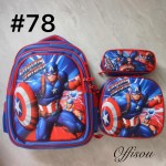 bolso tripack 3pcs bolso+cartuchera+lonchera 16pulga(con luces 14.50$ ))